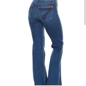 Seven 7 For All Mankind Dojo Flare Stretch Jeans Women’s Size 28 western wideleg